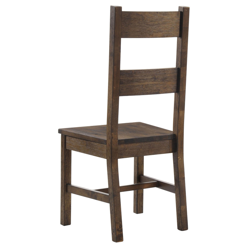  Coaster Furniture Coleman 107042 Dining Side Chair - Rustic Golden Brown (Set of 2) IMAGE 2
