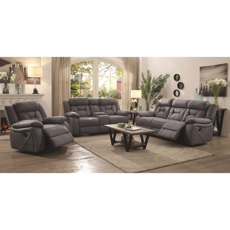 Coaster Furniture Higgins 602262 Upholstered Motion Reclining Loveseat - Grey IMAGE 8