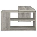 Coaster Furniture Yvette 801516 60-inch 3-Drawer L-Shape Computer Desk - Grey Driftwood IMAGE 6