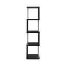  Coaster Furniture Baxter 801419 67-inch 4-shelf Bookshelf - Black and Chrome IMAGE 5