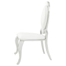  Coaster Furniture Anchorage 107872N Upholstered Dining Chair - Cream White (Set of 2) IMAGE 4