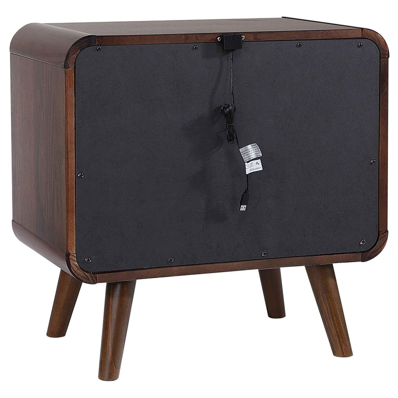 Coaster Furniture Robyn 205132 2-Drawer Nightstand Bedside Table - Dark Walnut IMAGE 5