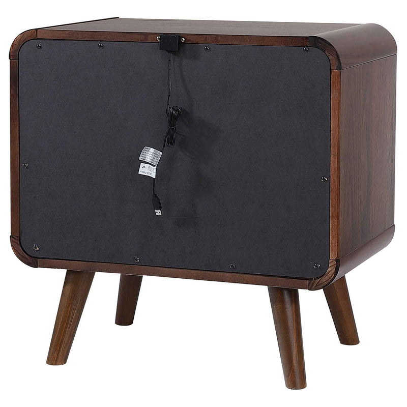 Coaster Furniture Robyn 205132 2-Drawer Nightstand Bedside Table - Dark Walnut IMAGE 7