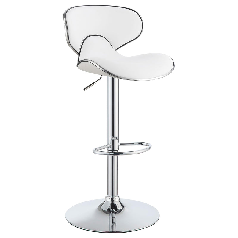 Coaster Furniture Edenton 120389 Upholstered Adjustable Bar Stool - White (Set of 2) IMAGE 2