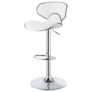 Coaster Furniture Edenton 120389 Upholstered Adjustable Bar Stool - White (Set of 2) IMAGE 4