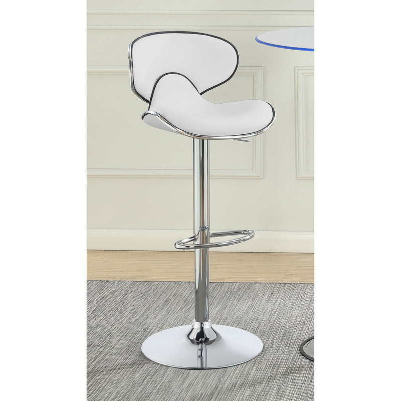 Coaster Furniture Edenton 120389 Upholstered Adjustable Bar Stool - White (Set of 2) IMAGE 8