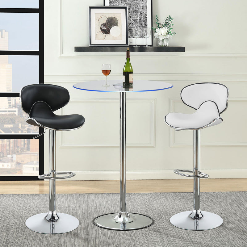 Coaster Furniture Edenton 120389 Upholstered Adjustable Bar Stool - White (Set of 2) IMAGE 9