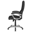 Coaster Furniture Bruce 801296 Upholstered Adjustable Home Office Desk Chair - Black IMAGE 4