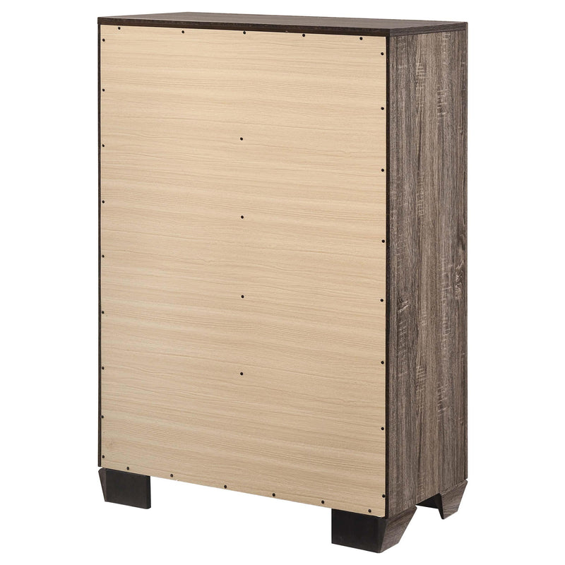 Coaster Furniture Kauffman 204195 5-Drawer Bedroom Chest - Washed Taupe IMAGE 7