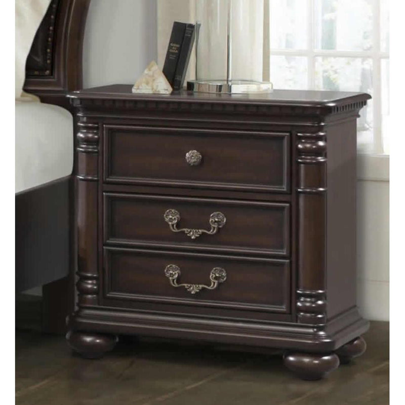  Elements International Classic 3-Drawer Nightstand CL600NS IMAGE 2
