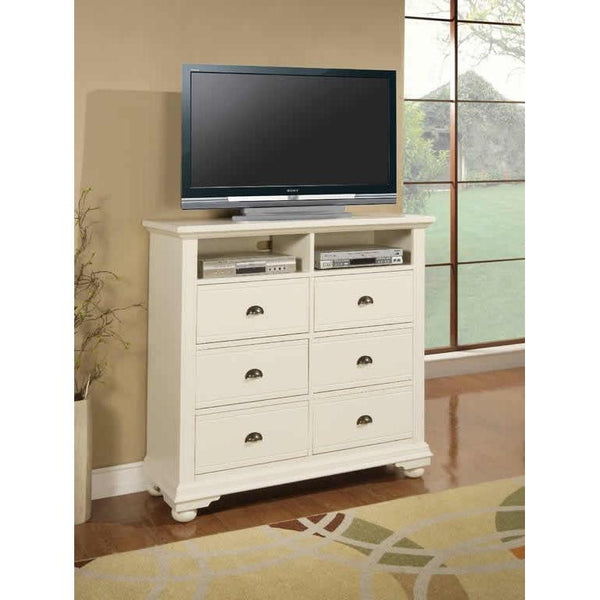  Elements International Brookpine 6-Drawer Media Chest BP700TVW IMAGE 1