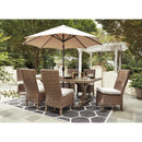  Signature Design by Ashley Beachcroft P791-625 Rectangular Dining Table with Umbrella Option IMAGE 9