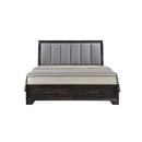  Crown Mark Jaymes Queen Upholstered Sleigh Bed with Storage B6580-Q-HB/B6580-Q-FBD/B6580-KQ-RAIL IMAGE 1