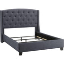  Crown Mark Eva Queen Upholstered Platform Bed 5111GY-Q-HBFB/5111GY-KQ-RAIL IMAGE 3