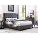  Crown Mark Eva Queen Upholstered Platform Bed 5111GY-Q-HBFB/5111GY-KQ-RAIL IMAGE 4