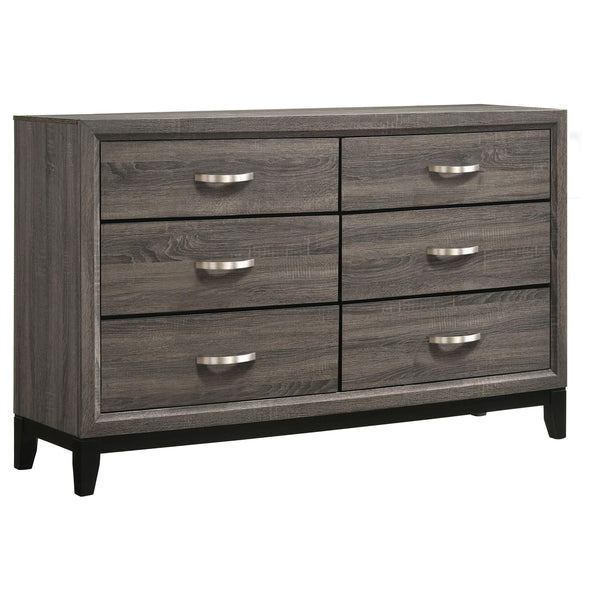 Watson 6-Drawer Dresser Grey Oak