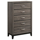  Coaster Furniture Watson 212425 5-Drawer Bedroom Chest - Grey Oak IMAGE 1