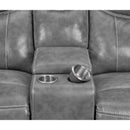  Coaster Furniture Conrad 650355 Upholstered Padded Arm Glider Loveseat - Grey IMAGE 12
