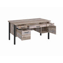  Coaster Furniture Samson 801950 60-inch 4-Drawer Office Computer Desk - Weathered Oak IMAGE 3