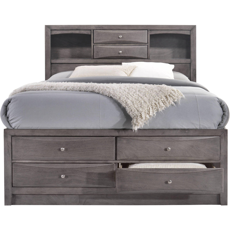  Elements International Emily King Bookcase Bed with Storage EG170KHF/EG170KLD/EG170KRD/EG170KR IMAGE 1
