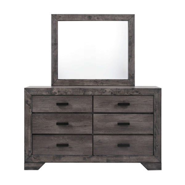  Elements International Nathan 6-Drawer Dresser with Mirror NH100DR/NH100MR IMAGE 1