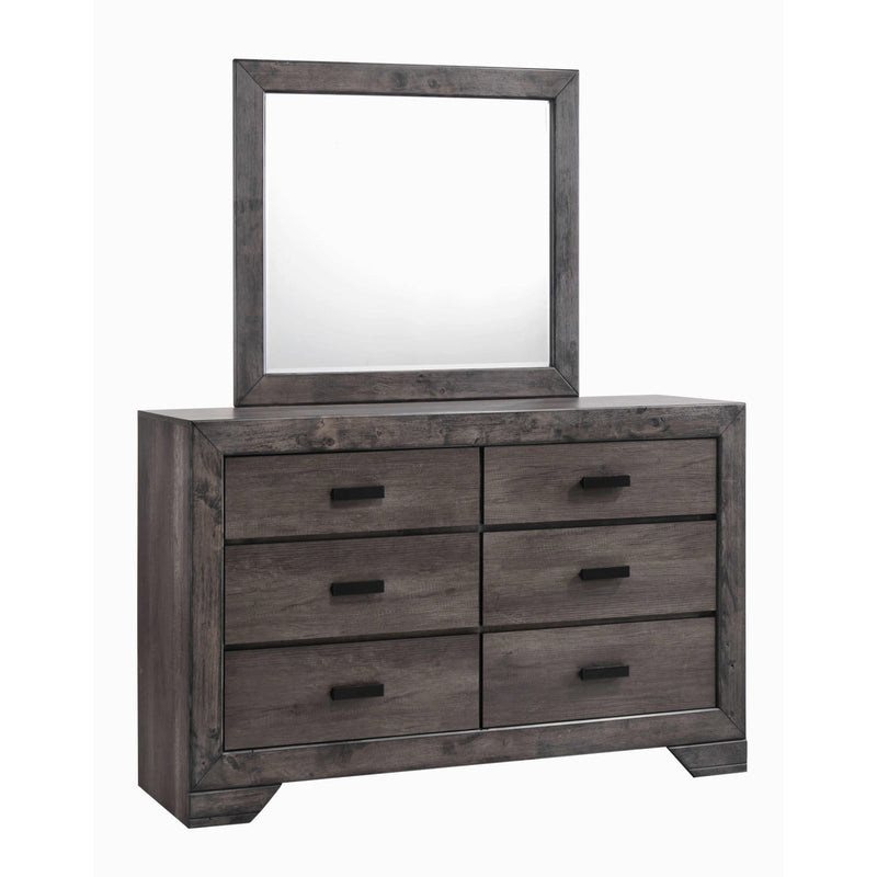  Elements International Nathan 6-Drawer Dresser with Mirror NH100DR/NH100MR IMAGE 2