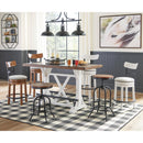 Signature Design by Ashley Valebeck Counter Height Dining Table with Trestle Base D546-13 IMAGE 10