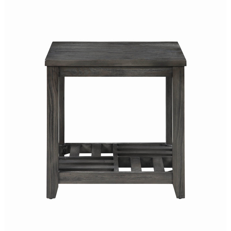 Coaster Furniture Cliffview 722287 1-shelf Square Wood Side End Table - Grey IMAGE 2