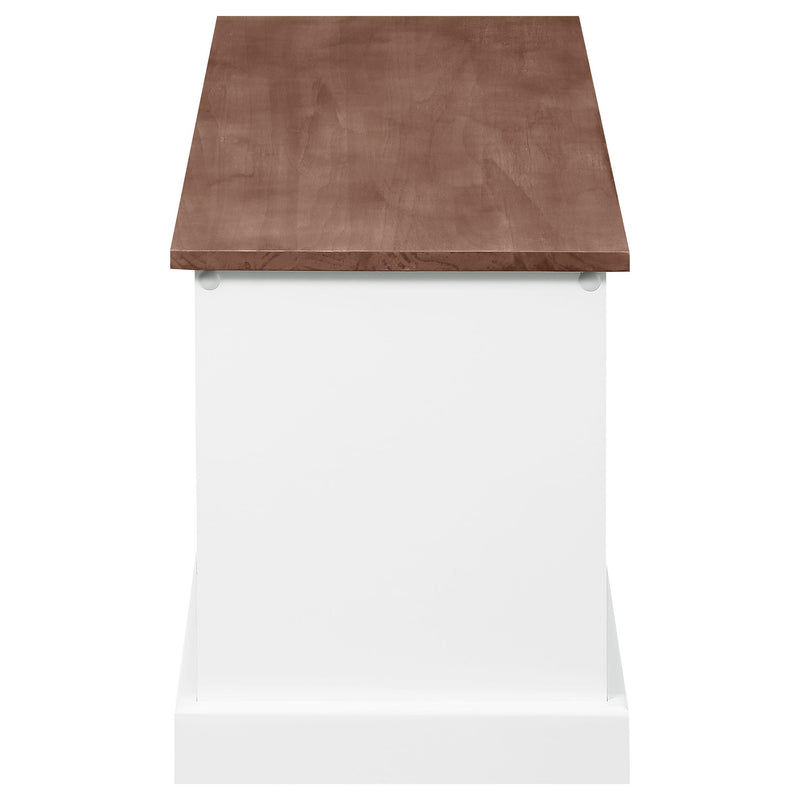 Coaster Furniture Alma 911196 3-Drawer Storage Bench - Weathered Brown and White IMAGE 5