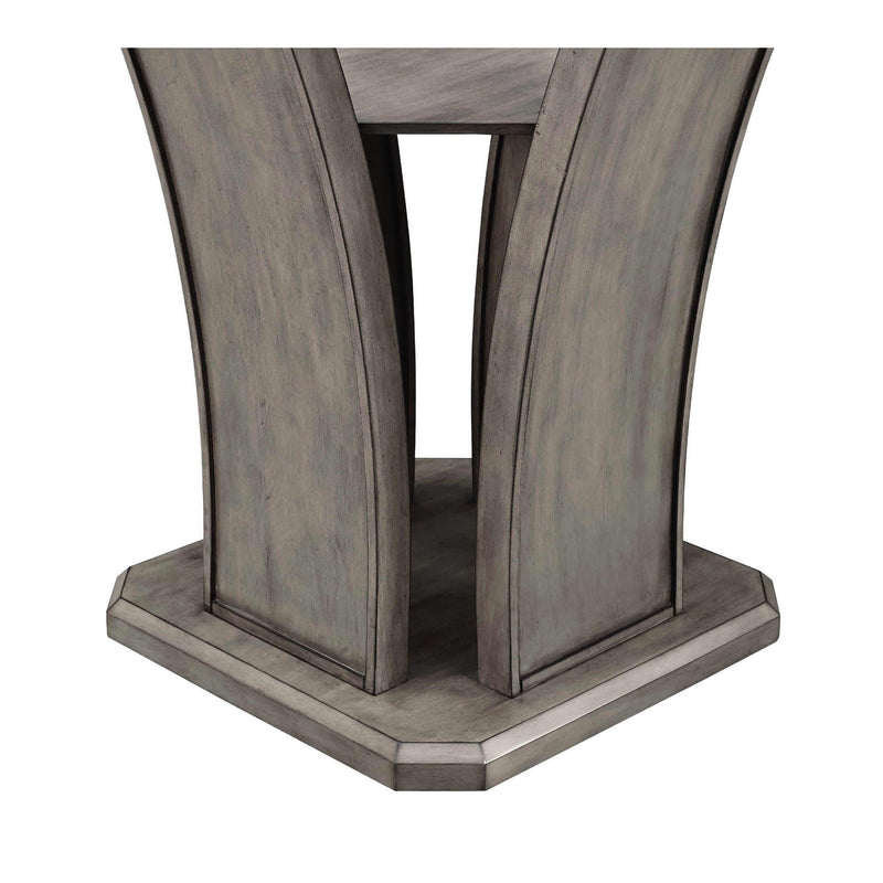  Elements International Round Destin Counter Height Dining Table with Glass Top and Pedestal Base DDS100RCDB/DDS100RCDP/DDS100RCDT IMAGE 3