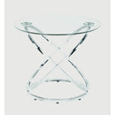  Coaster Furniture Warren 722373 3-piece Oval Glass Top Coffee Table Set - Chrome IMAGE 6