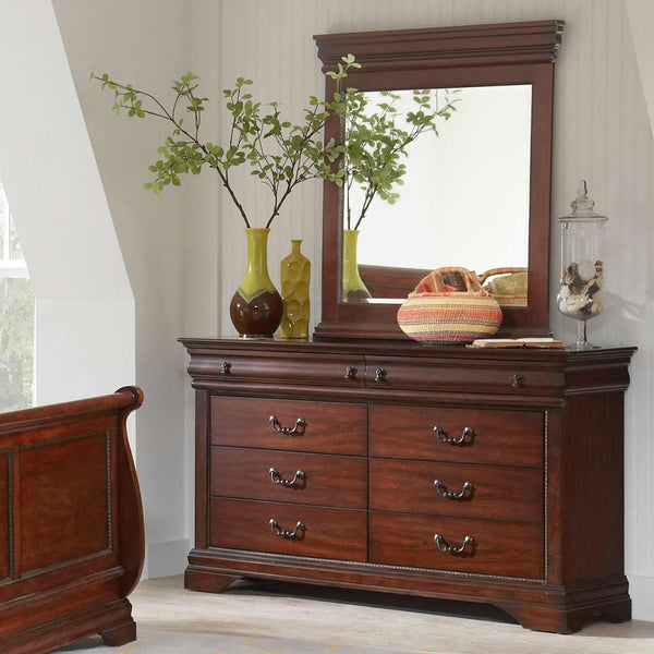  Elements International Chateau 8-Drawer Dresser with Mirror LCT600DR/LCT650MR IMAGE 1