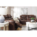 Signature Design by Ashley Stoneland Reclining Leather Look Loveseat with Console 3990494 IMAGE 7