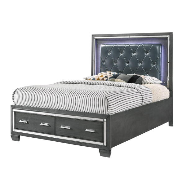  Elements International Titanium King Platform Bed with Storage TT100KH/TT150KF/TT150KFS/TT150QKR IMAGE 1