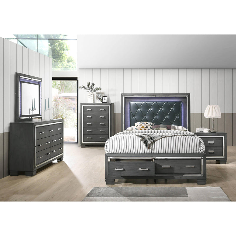  Elements International Titanium King Platform Bed with Storage TT100KH/TT150KF/TT150KFS/TT150QKR IMAGE 5
