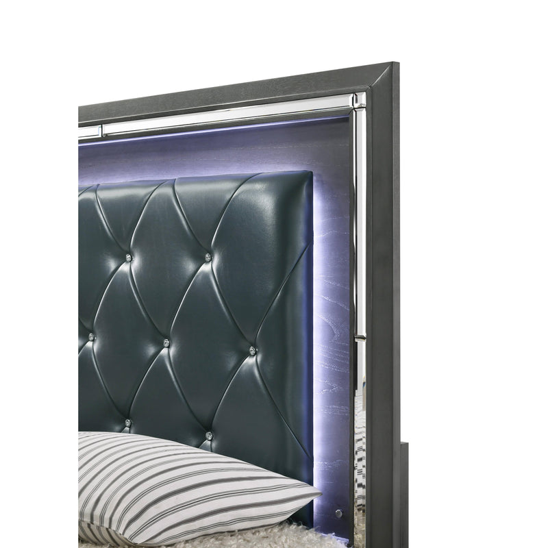  Elements International Titanium Queen Platform Bed with Storage TT100QH/TT150QF/TT150QFS/TT150QKR IMAGE 3