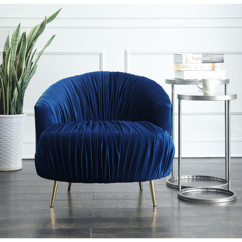  Elements International Princeton UPC286101GC Accent Chair - Broadway Navy IMAGE 4