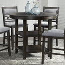  Elements International Amherst DAH550CT Counter Height Dining Table - Dark Brown IMAGE 1
