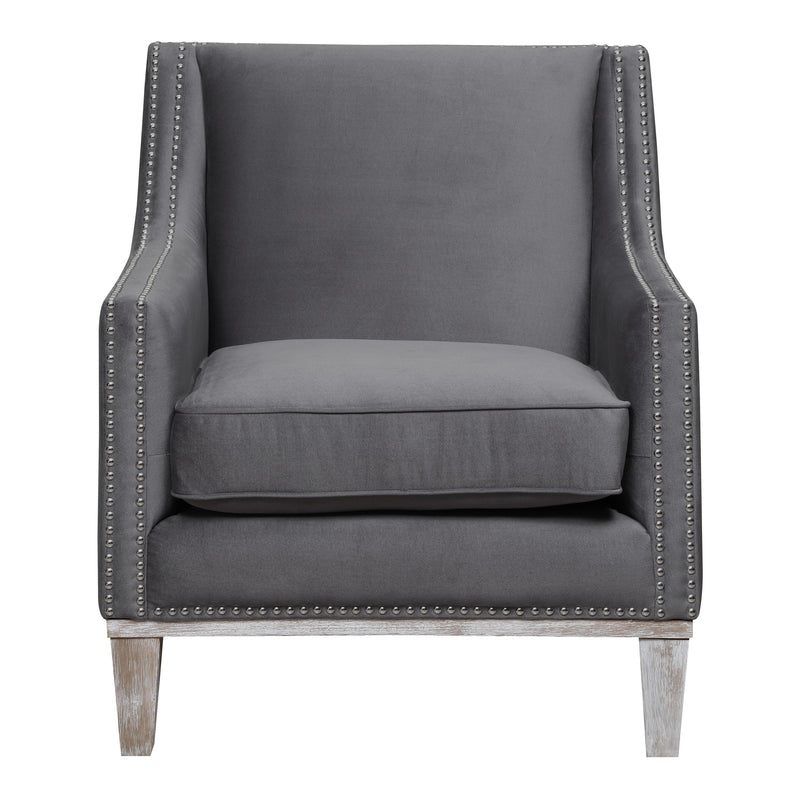  Elements International Augusta UAG813100 Accent Chair - Otto Charcoal IMAGE 1