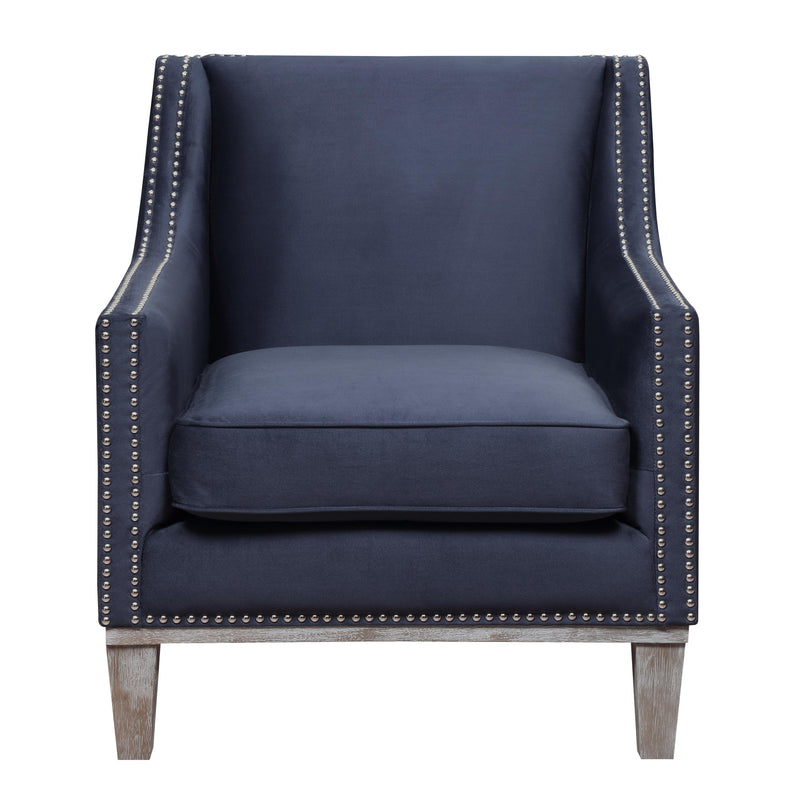 Elements International Augusta UAG812100 Accent Chair - Otto Navy IMAGE 1