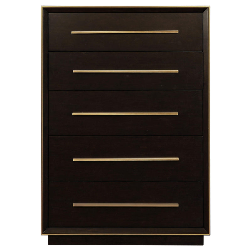 Coaster Furniture Durango 223265 5-Drawer Bedroom Chest - Smoked Peppercorn IMAGE 2