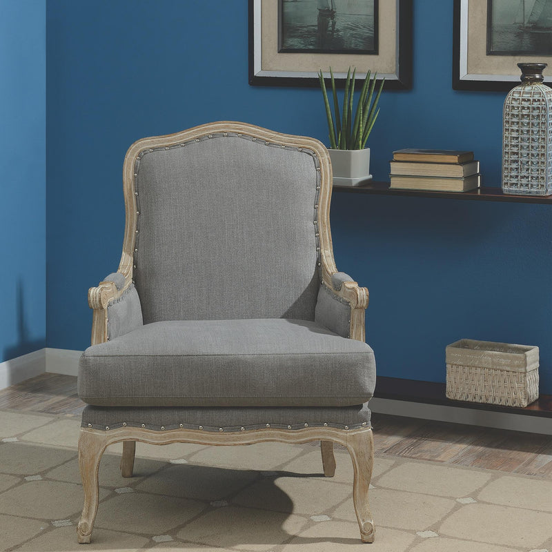  Elements International Artesia UAZ542100G Arm Chair - Midtown Slate IMAGE 6