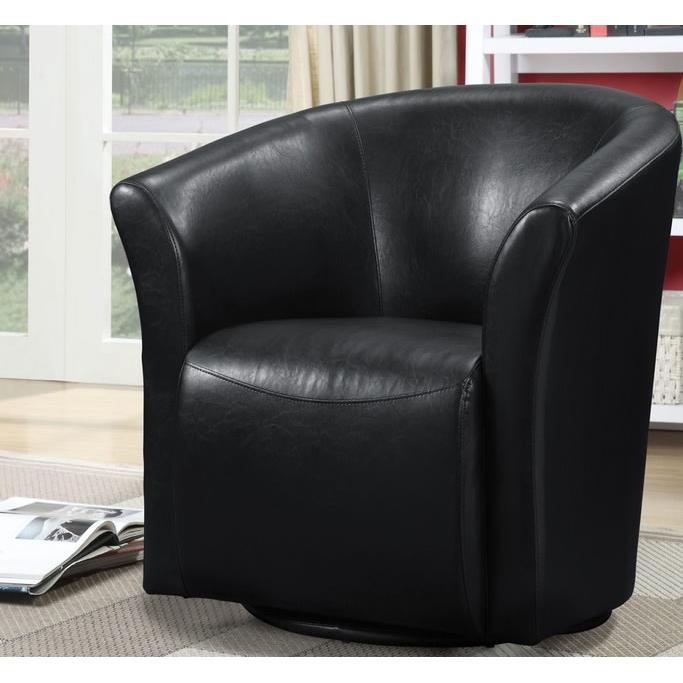  Elements International Rocket URT892100SWCA Swivel Chair - Rivera Black IMAGE 1