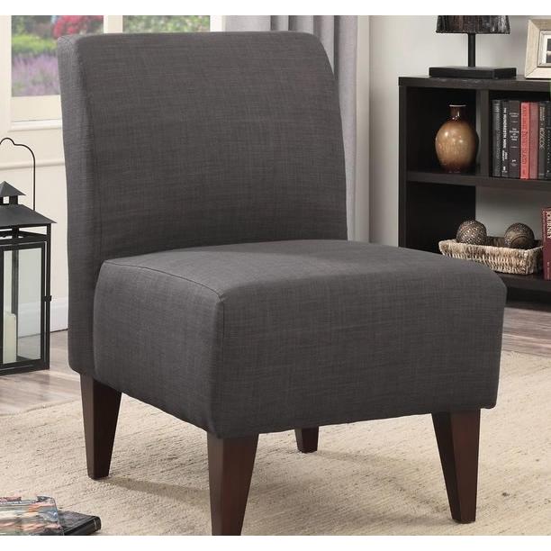  Elements International Scarlett USC090100CA Slipper Accent Chair - Heirloom Charcoal IMAGE 1