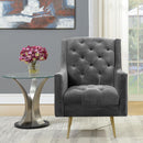  Elements International Bryan Accent Chair - Gun Metal IMAGE 4