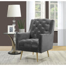  Elements International Bryan Accent Chair - Gun Metal IMAGE 5