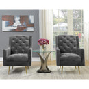  Elements International Bryan Accent Chair - Gun Metal IMAGE 6