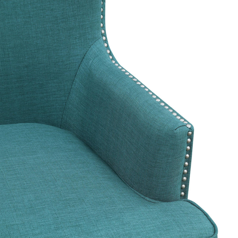  Elements International Cody UCY087102E Arm Chair - Heirloom Teal IMAGE 4