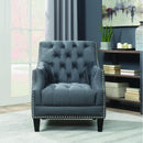  Elements International Norway UNW813100G Arm Chair - Otto Charcoal IMAGE 1