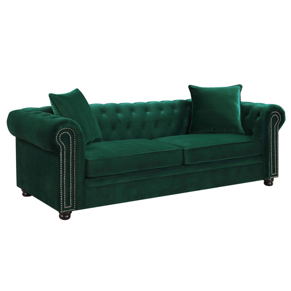  Elements International Greenwich UGW294300 Sofa - Broadway Emerald IMAGE 1